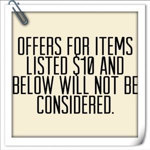 🌸Any items marked $10 or below no Offers 🌸